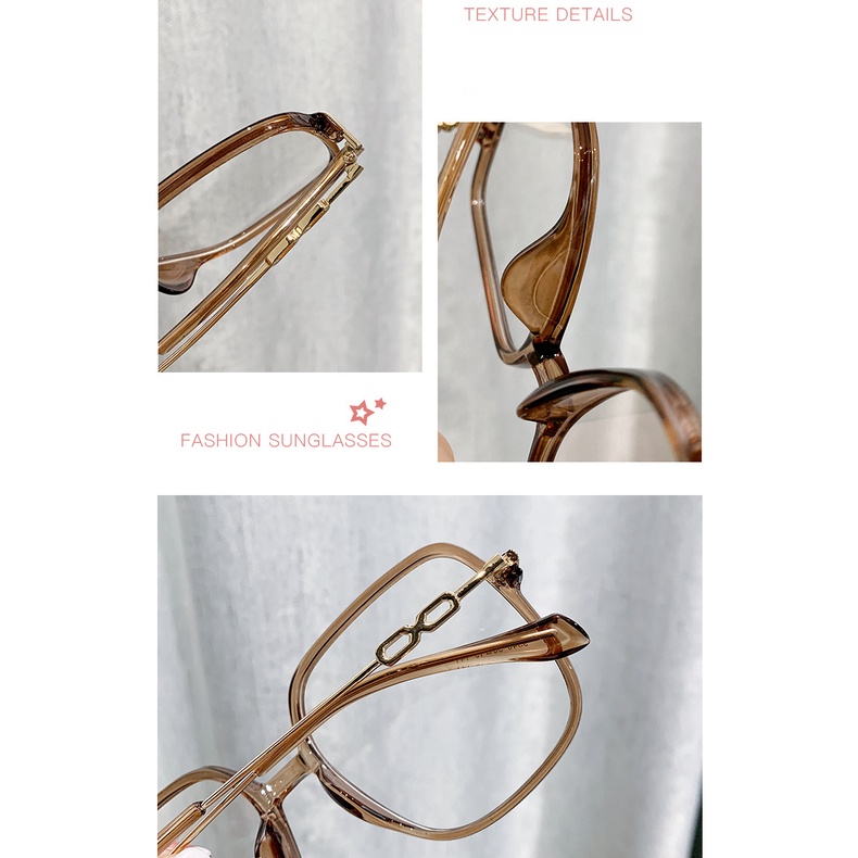 Mắt Kính Chống Tia Bức Xạ Gọng Lớn Bằng Hợp Kim Thời Trang Phong Cách Hàn Quốc