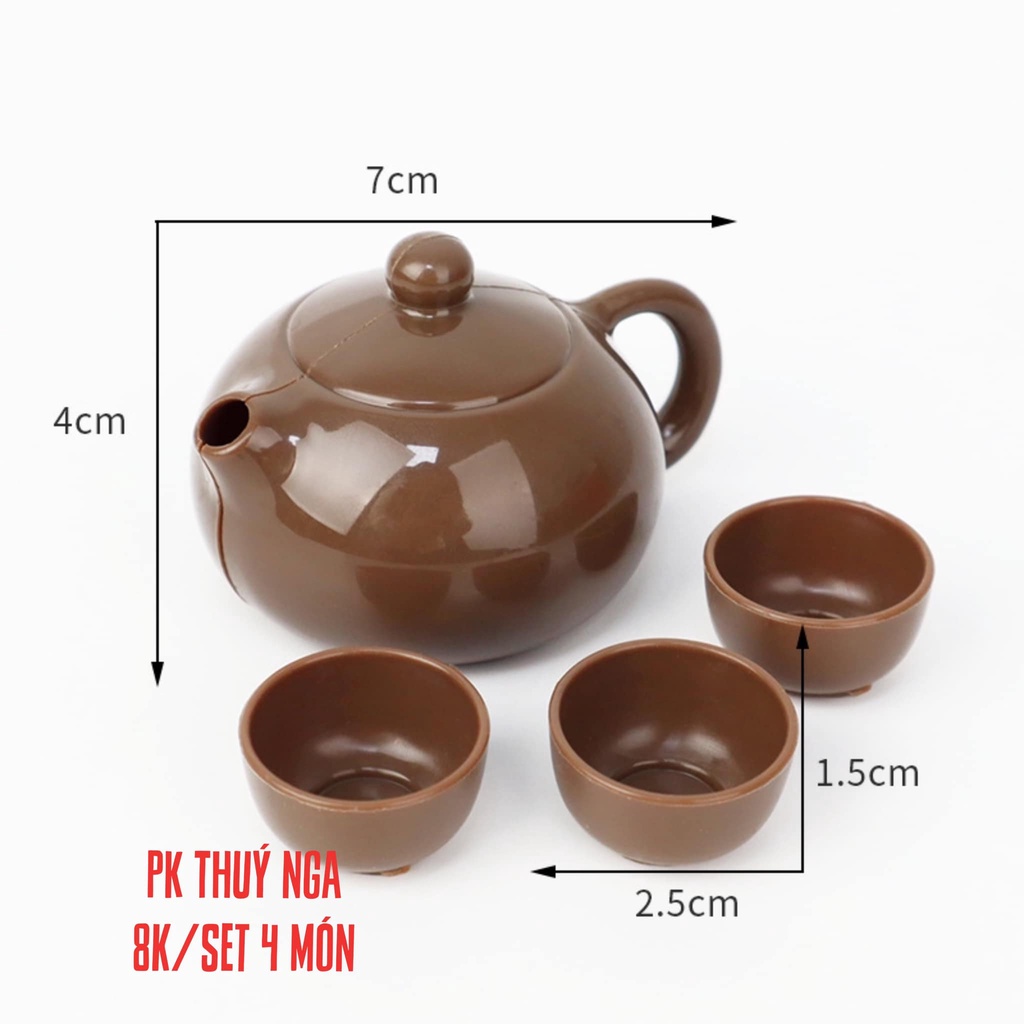 5 set 2 ghế trang trí và bộ ấm trà-chén