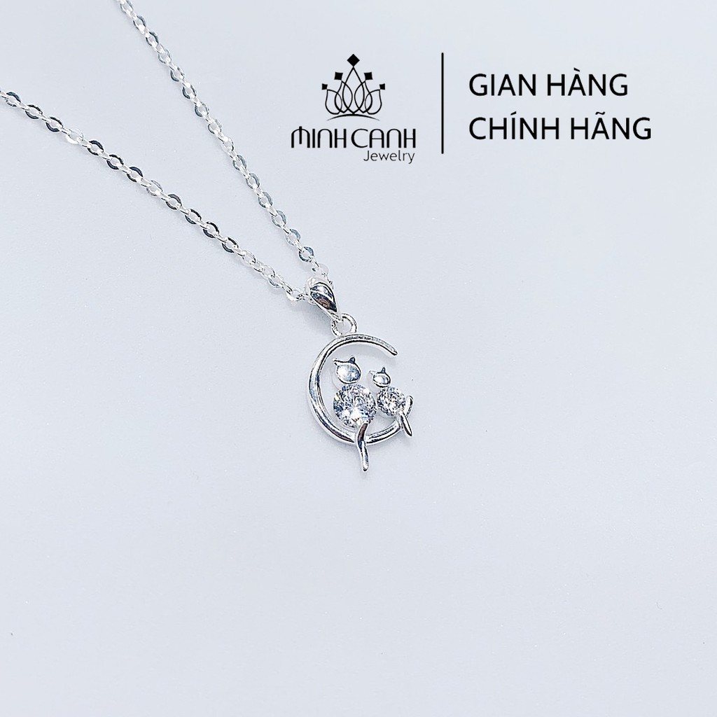 Dây Chuyền Bạc Đôi Mèo Trên Mặt Trăng - Minh Canh Jewelry