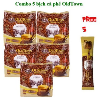 [Hàng chính hãng] Combo 5 bịch cà phê oldtown white coffee vị Classic mua 1 tặng 1