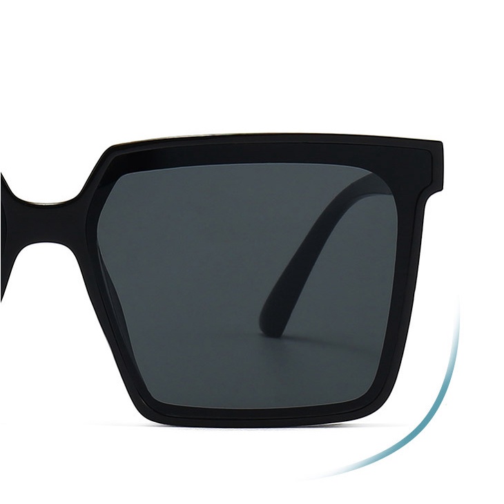 Kính mát nam nữ chống UV400 thiết kế mắt vuông dễ đeo màu sắc thời trang 3146