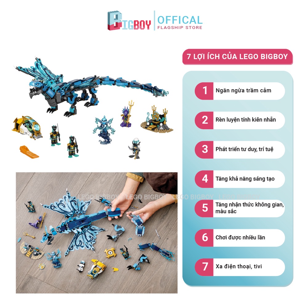Lego ninjago rồng robot lắp ghép đồ chơi nhựa abs không mùi, an toàn cho trẻ em Legobigboy 60084