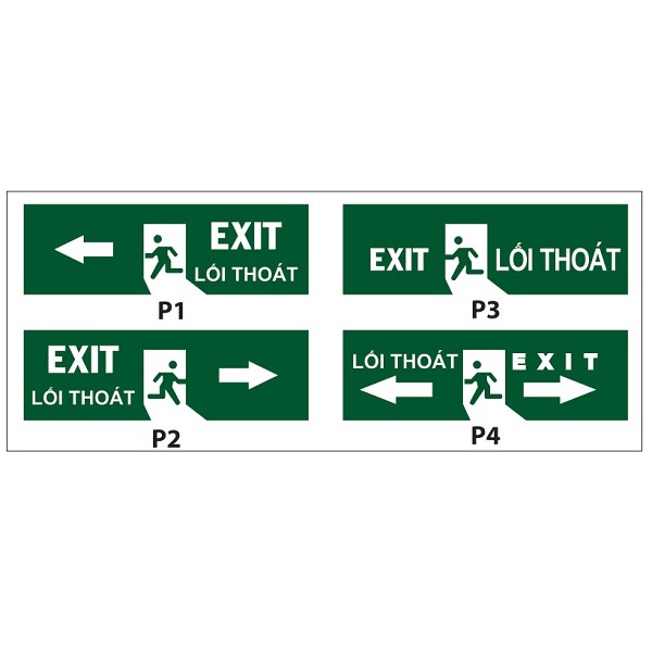 Đèn exit 1 mặt Paragon PEXF13SC-G2 , 3w song ngữ không chỉ hướng, có chỉ hướng