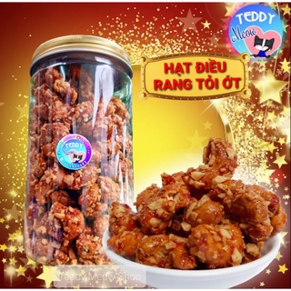 Teddy Meow - Hạt Điều Loại 1 Rang Tỏi Ớt Nhà Làm 400gr Siêu Thơm Ngon Chất lượng, giòn béo đậm đà (hạt đã tách vỏ)
