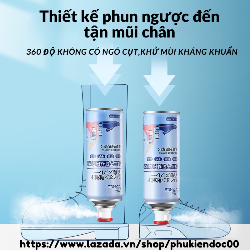 Chai xịt khử mùi giày dép công thức Nano Bạc khử hôi giày hiệu quả bình xịt thơm khử mùi hôi chân đi du lịch thể thao