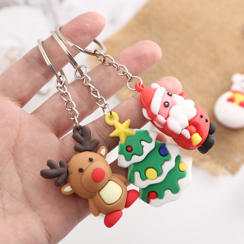 Móc Khóa Kim Loại Kiểu Dáng Chủ Đề Giáng Sinh Dễ Thương