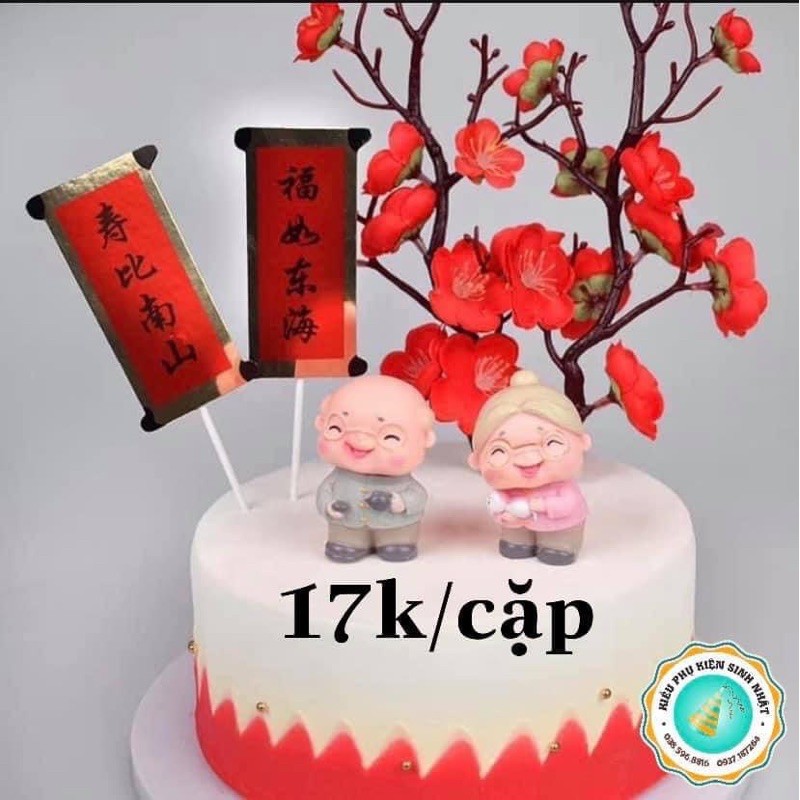 [Freeship] Cành Đào Trang Trí Bánh Kem