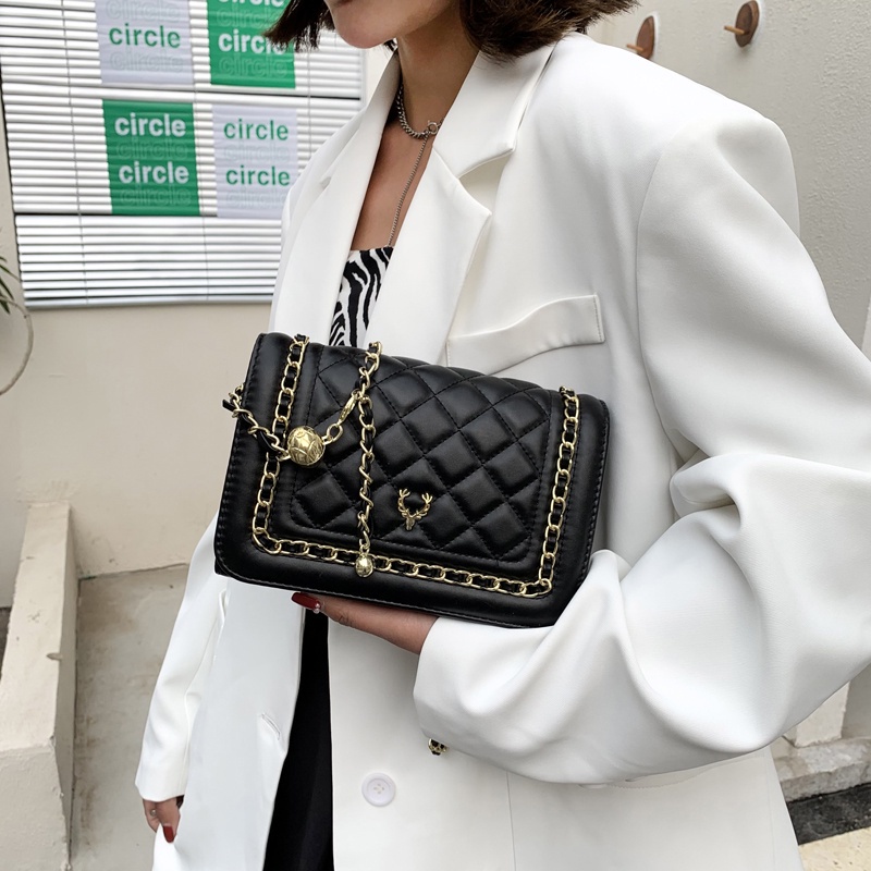 Túi Xách Nữ Túi Da Đeo Chéo Màu Đen Phong Cách Hàn Quốc Thời Trang Cho Nữ-76