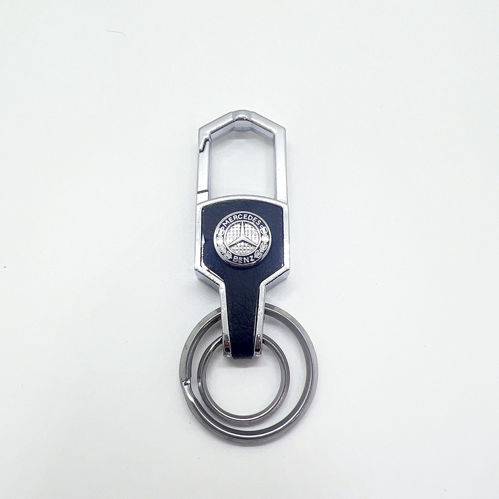 Móc treo chìa khóa xe trang trí MK01 chất liệu hợp kim bọc da gắn logo các hãng xe Toyota,Ford,Mazda,Kia...