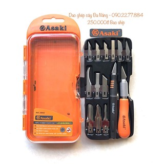 Dao ghép cây đa năng asaki japan cao cấp 14 chi tiết full box