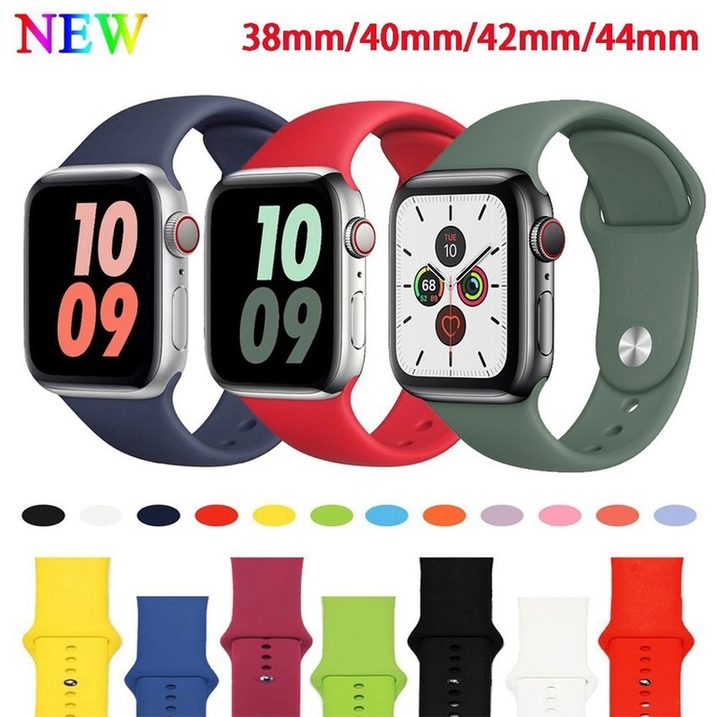 Dây đeo silicon cho đồng hồ thông minh Apple iWatch series 6 SE 5 4 3 2 1 44mm 42mm 40mm 38mm