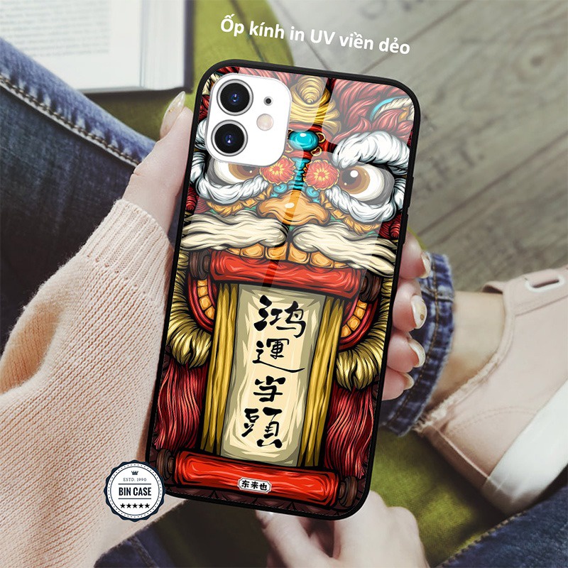 🔥 Ốp phong thủy in hình Lân Sư Rồng 🔥Ốp may mắn tài lộc iphone 6/6s/7/8 plus/x/xr/xs max/12 pro max/11 promax TATTOO0023