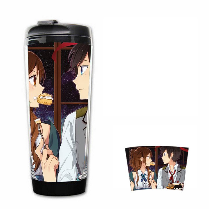 Bình nhựa đựng nước in hình HORIMIYA chibi anime xinh xắn dễ thương