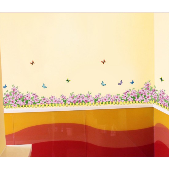 Decal trang trí chân hoa nhí