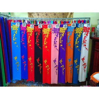 Vải áo dài thêu máy