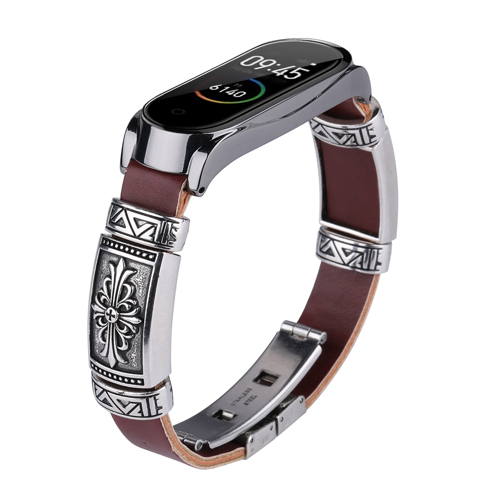 Dây Đeo Kim Loại Phong Cách Retro Cho Đồng Hồ Thông Minh Xiaomi Mi Band 4 / 5 / 6 / 7