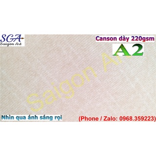 10 tờ giấy Canson Đài Loan khổ A2 dày 220gsm