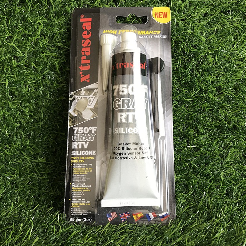 Keo chịu nhiệt, keo thế ron, keo tạo gioăng X'traseal 750F Gray RTV Silicone 85gr