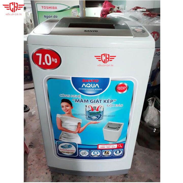 miếng dán máy giặt Tem dán máy giặt sanyo aqua mẫu 3