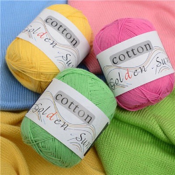 Sợi Cotton Sun 1mm đan móc thú bông khăn áo mũ cao cấp 32 màu