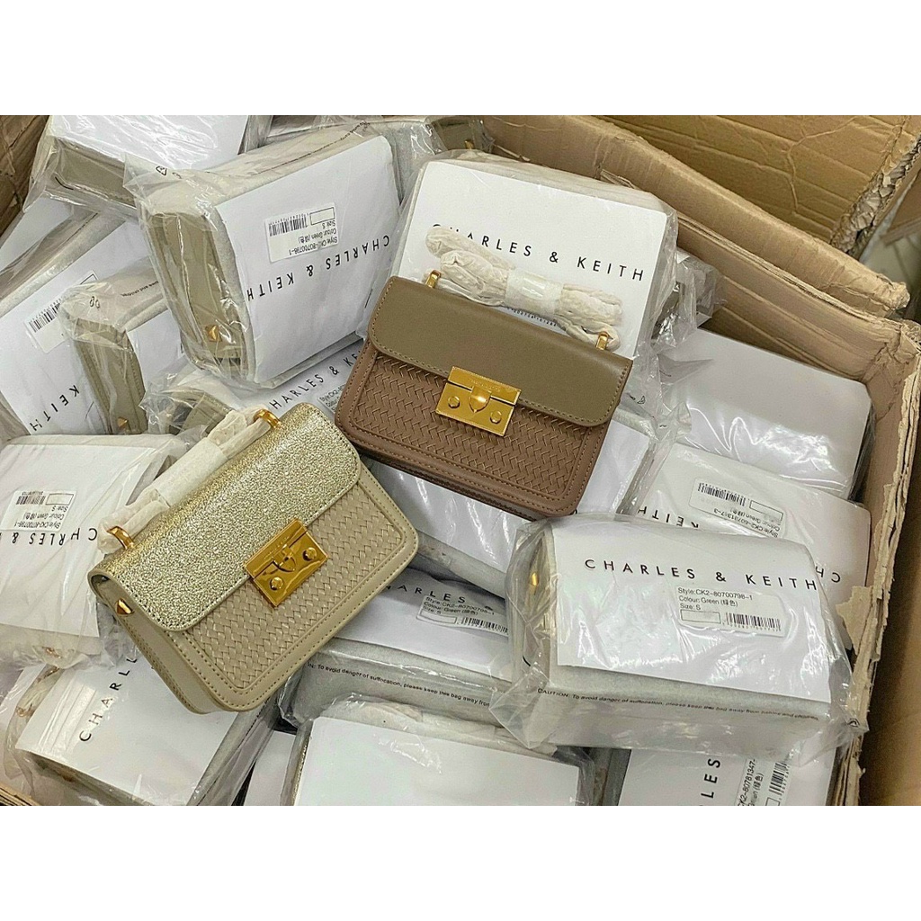 Túi Xách Nữ - Túi Đeo Chéo Khuy Bấm CNK Hoạ Tiết Da Đan Vặn Xoắn Cao Cấp Sang Trọng - Hàng QC Cao Cấp Loại 1