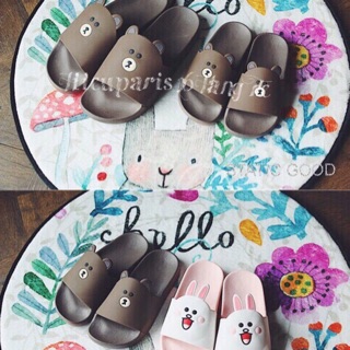 Dép cao su hình gấu, thỏ đáng yêu
