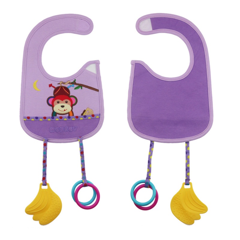 Yếm Ăn Họa Tiết Hoạt Hình Có Thể Điều Chỉnh Cho Bé