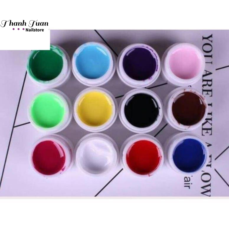 Gel vẽ nail, vẽ móng 12 màu siêu đặc  - Phụ kiện đồ nail
