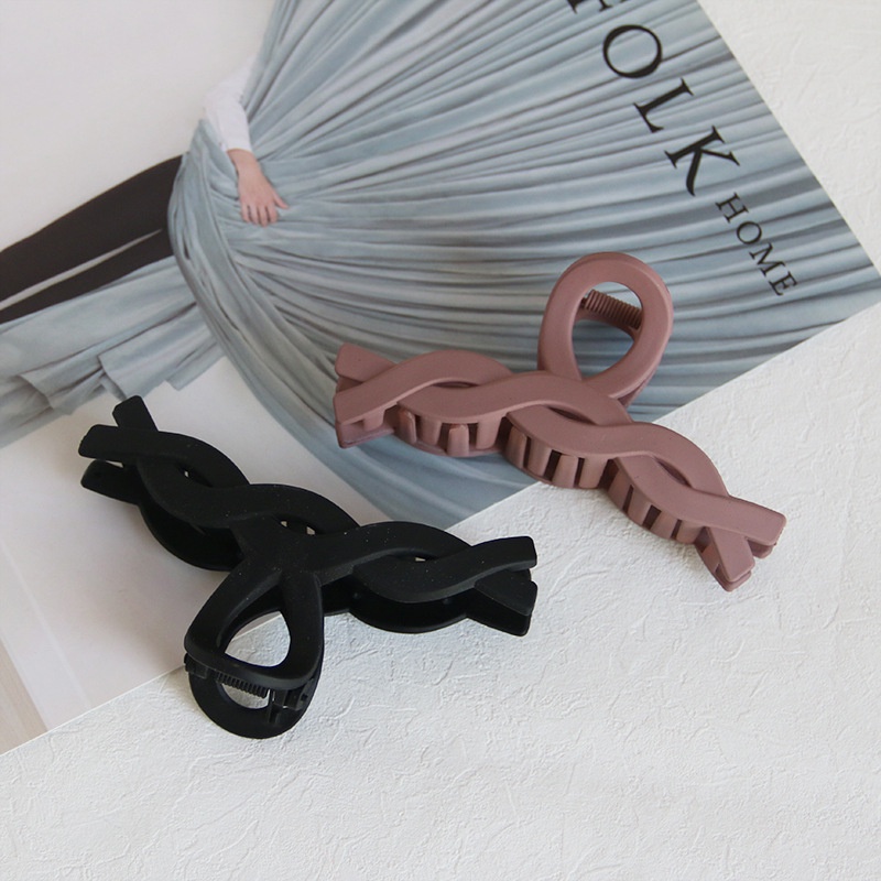 Kẹp Tóc Càng Cua Đan Chéo, Kẹp Tóc Bản Lì, Ngoạm Tóc Dài Lì Cho Nữ Phong Cách Hàn Quốc