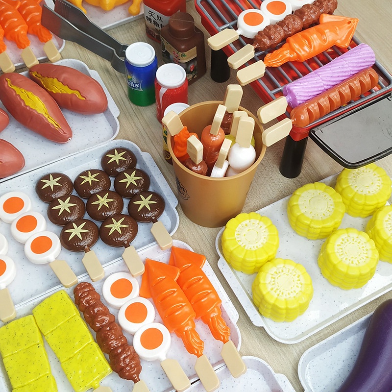 Đồ chơi giáo dục BeThongMinh bộ nhà bếp nấu ăn 88 chi tiết nhựa ABS giáo dục màu sắc hình khối cho bé