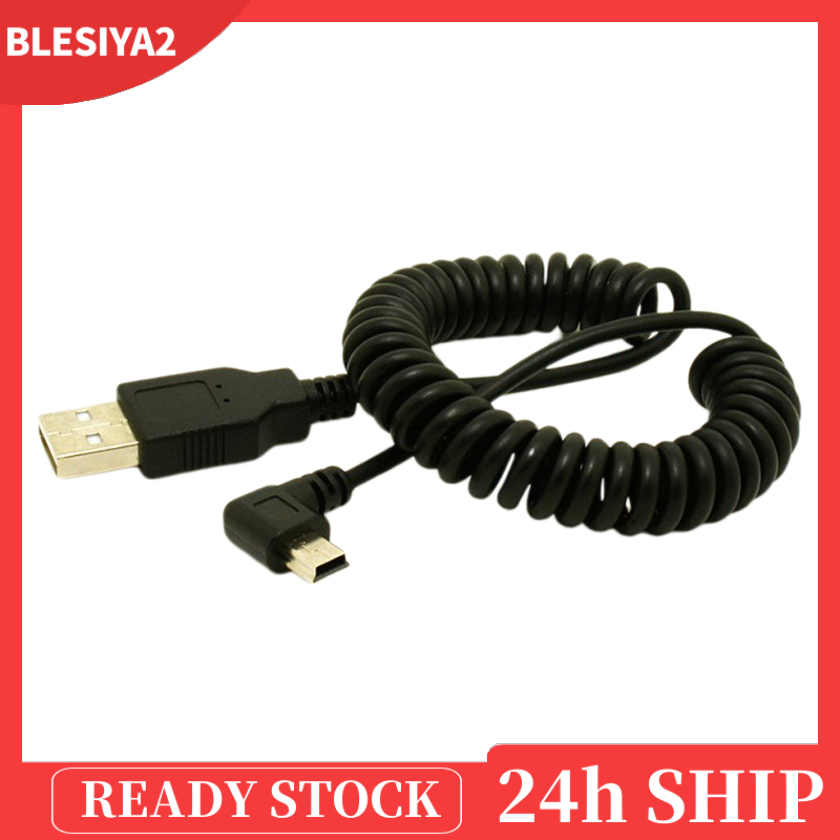 (Hàng Mới Về) Dây Cáp Chuyển Đổi Usb 2.0 Đầu Đực Sang Mini Usb 2.0 Có Thể Cuộn Lại Được