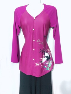Áo lẻ bà ba in 3D(từ 50-65kg mặc vừa)