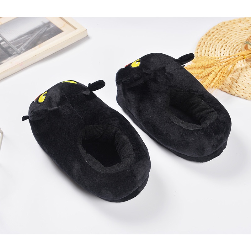 Dép Bông Đi Trong Nhà Hình Rồng Đen Dễ Thương