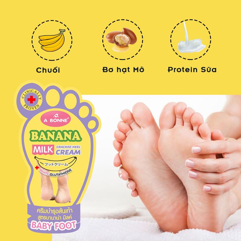 Kem Dưỡng Da Gót Chân A Bonne Banana Milk Cracked Heel Cream 50g