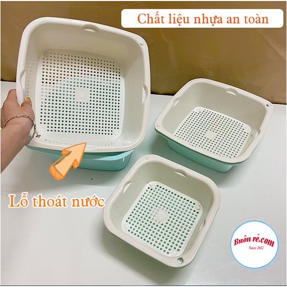 Bộ rổ 6 món kèm chậu đa năng, tiện dụng rửa rau củ, đựng trái cây, thực phẩm cho gia đình - 01568