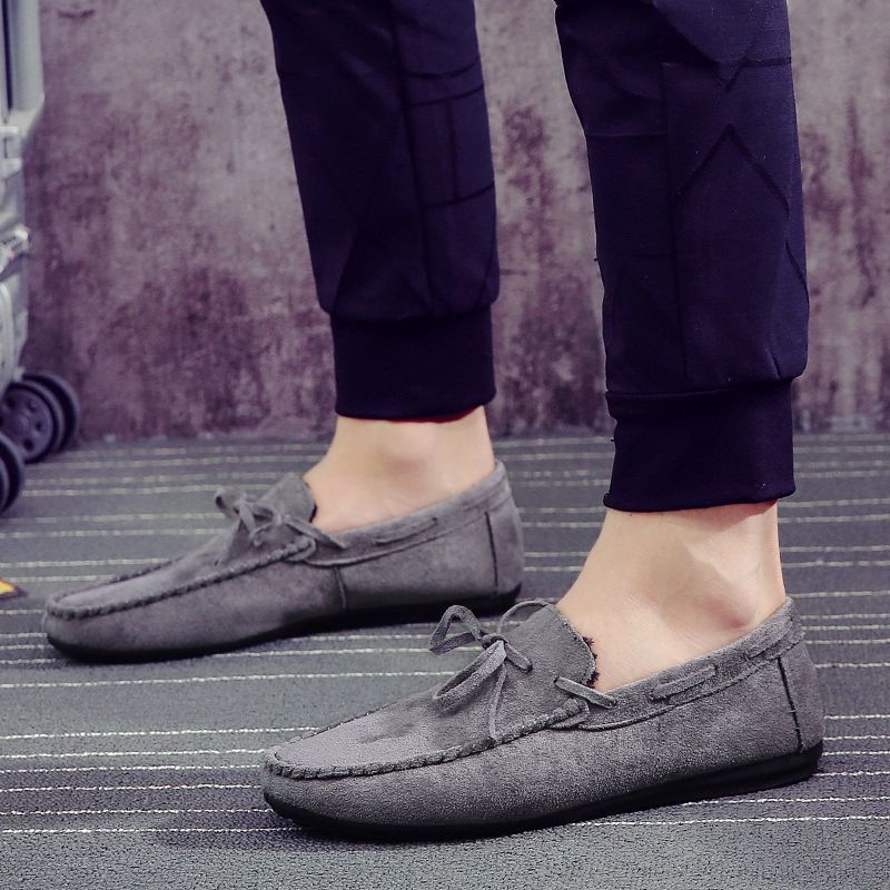 Giày Lười Da Phong Cách Hàn Quốc Thời Trang Cho Nam