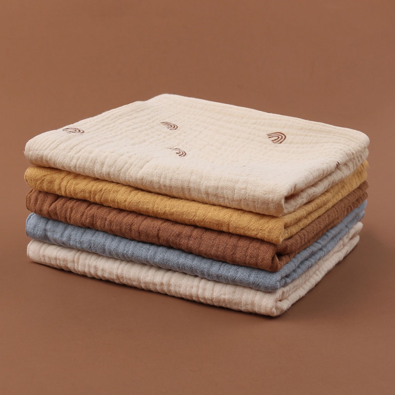 Yếm Ăn Vải Cotton Thân Thiện Với Da Hình Vuông Dành Cho Bé Trai Gái