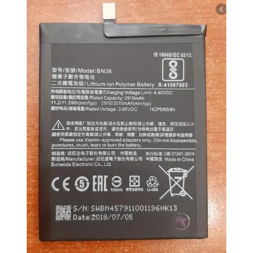 Pin XIAOMI mi 6X (BN36) zin chính hãng