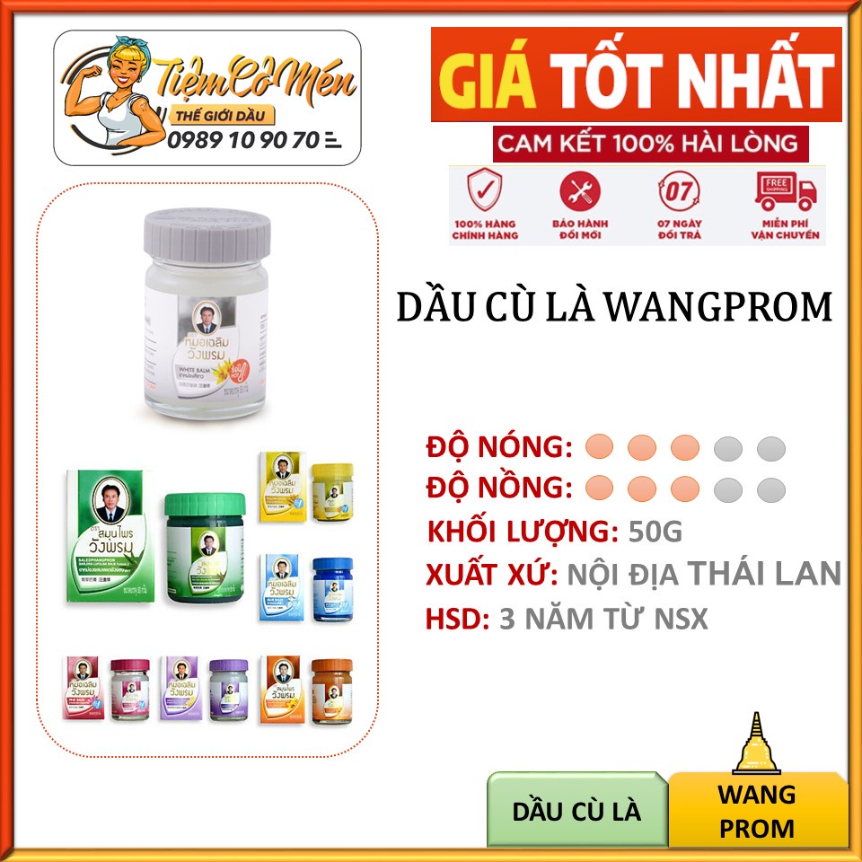 Dầu Cù Là Thảo Dược Wang Prom Thái Lan - Đủ Hương - 50GRAM - Dầu Thái Lan Nội Địa