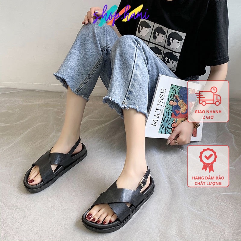 SANDAL NỮ QUAI CHÉO ĐI MƯA THOẢI MÁI SHOP HAMI D22