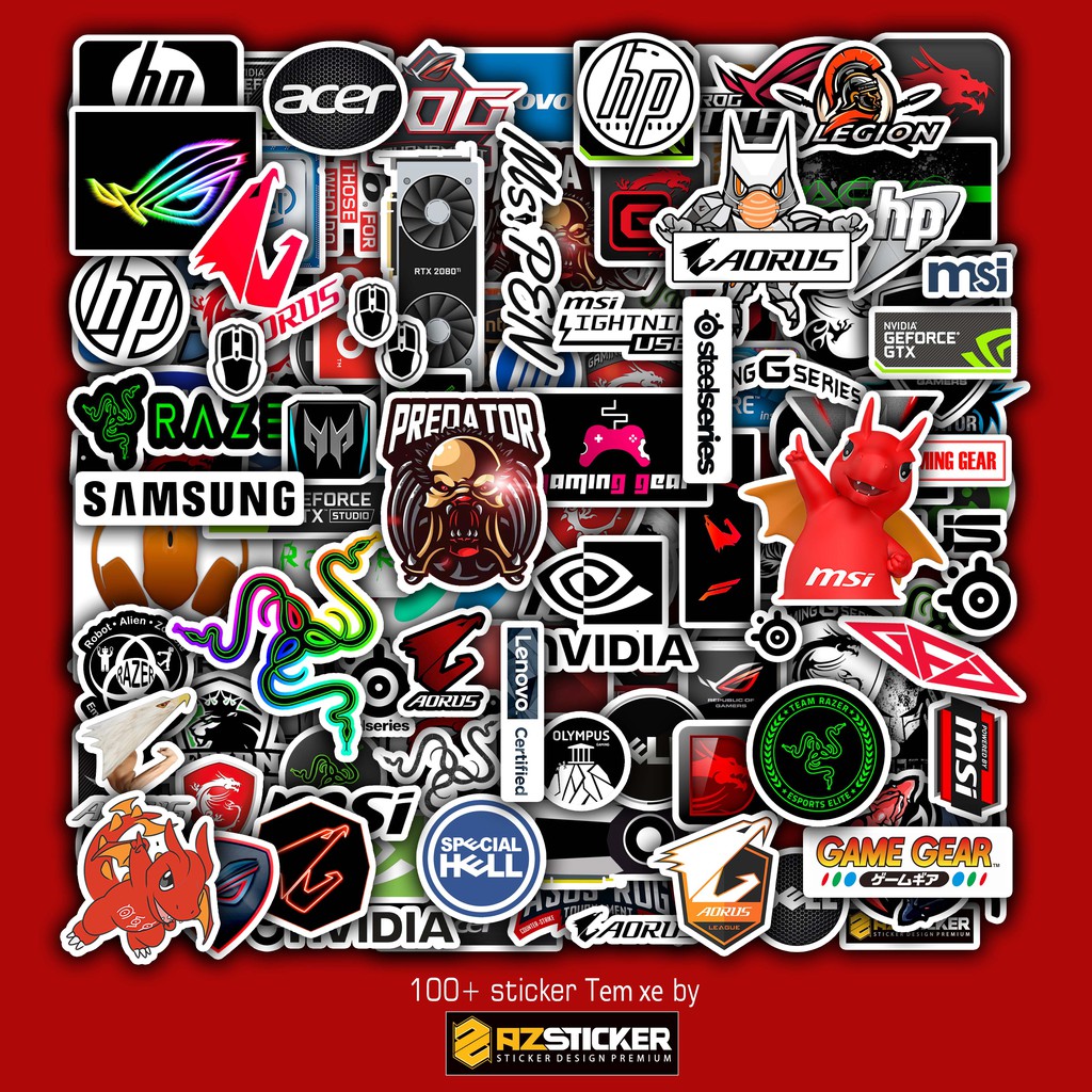 Tổng Hợp Các Mẫu Sticker Game - Sticker PVC Chống Thấm Nước , Chống Bay Màu