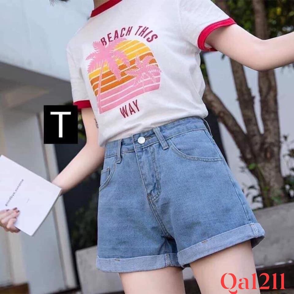 Bán sỉ quần sooc bò gập gấu 5 màu cho nữ x | BigBuy360 - bigbuy360.vn