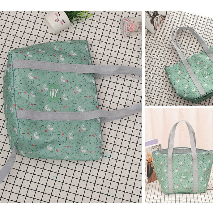 Túi đựng cơm FANMILI giữ nhiệt thân thiện với môi trường, có thể gấp gọn tiện lợi (size 25x15x25 cm)/ Túi đựng thức ăn