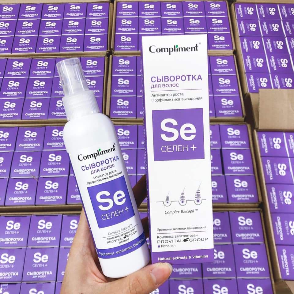 Xịt tóc và Serum tóc Compliment Selen kích mọc tóc, giảm gãy rụng