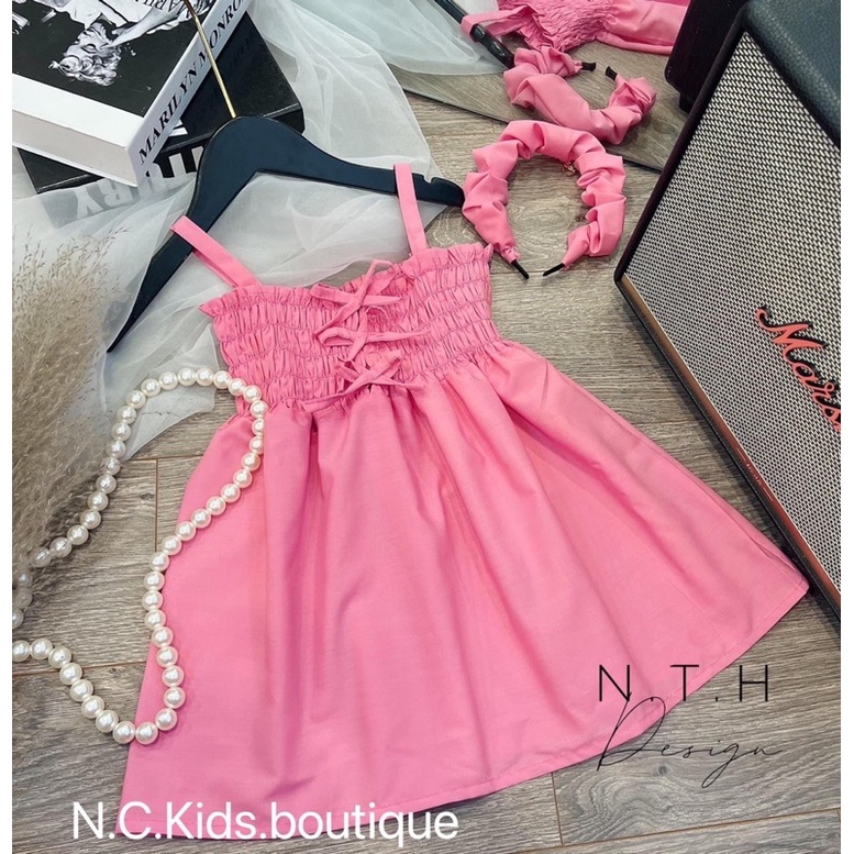 Váy đầm dây nhún cho bé gái 10-25kg