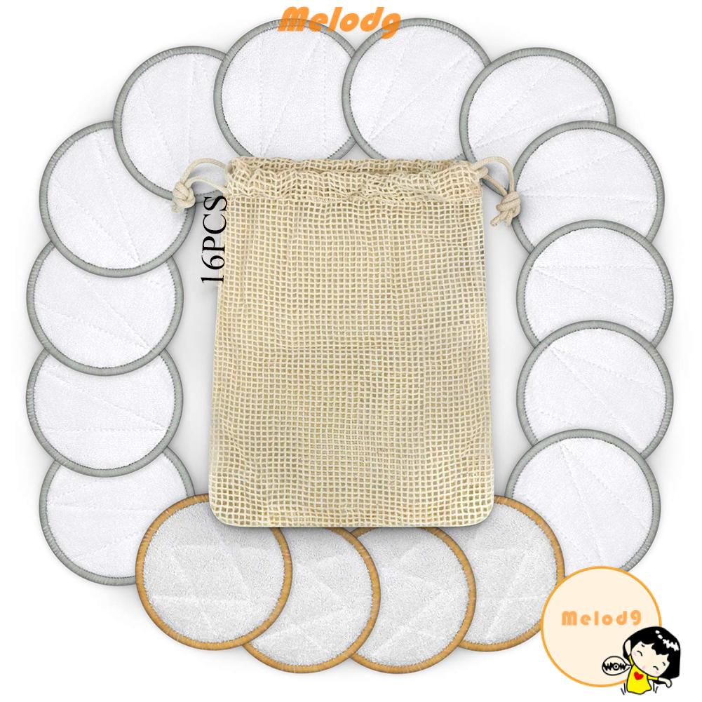 💍MELODG💍 For All Skin Types Facial Cleansing Pad Skin Care Face Wipes Makeup Remover Pads Reusable Hot Beauty Tools Washable Bamboo Cotton/16Pcs/lot