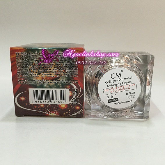 Kem CM Collagen Diamond Anti-Aging 7 In 1 dưỡng trắng da chống lão háo