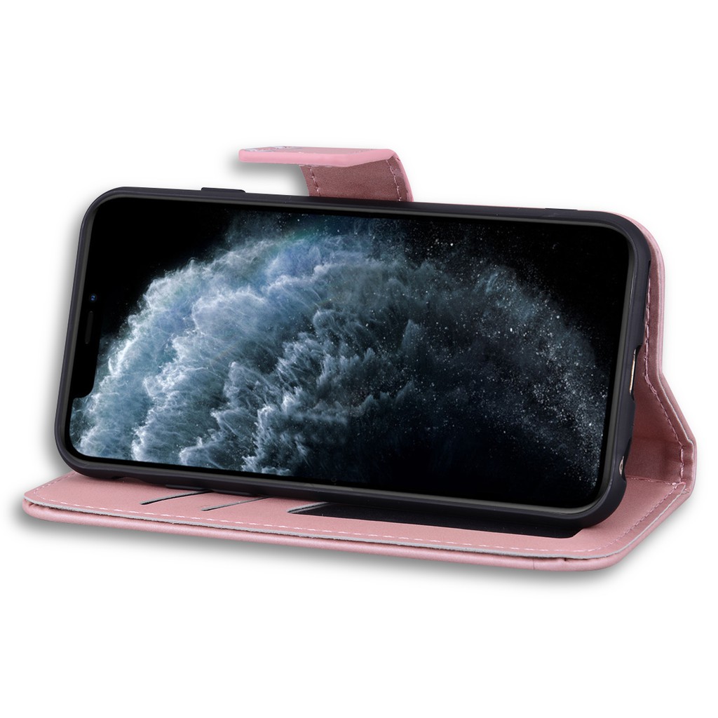 Ốp Điện Thoại Da PU Viền TPU Dẻo Nắp Gập Từ Tính Kèm Ngăn Đựng Thẻ Cho iPhone 13 12 iPhone 11 Pro Max iPhone 13 12 mini