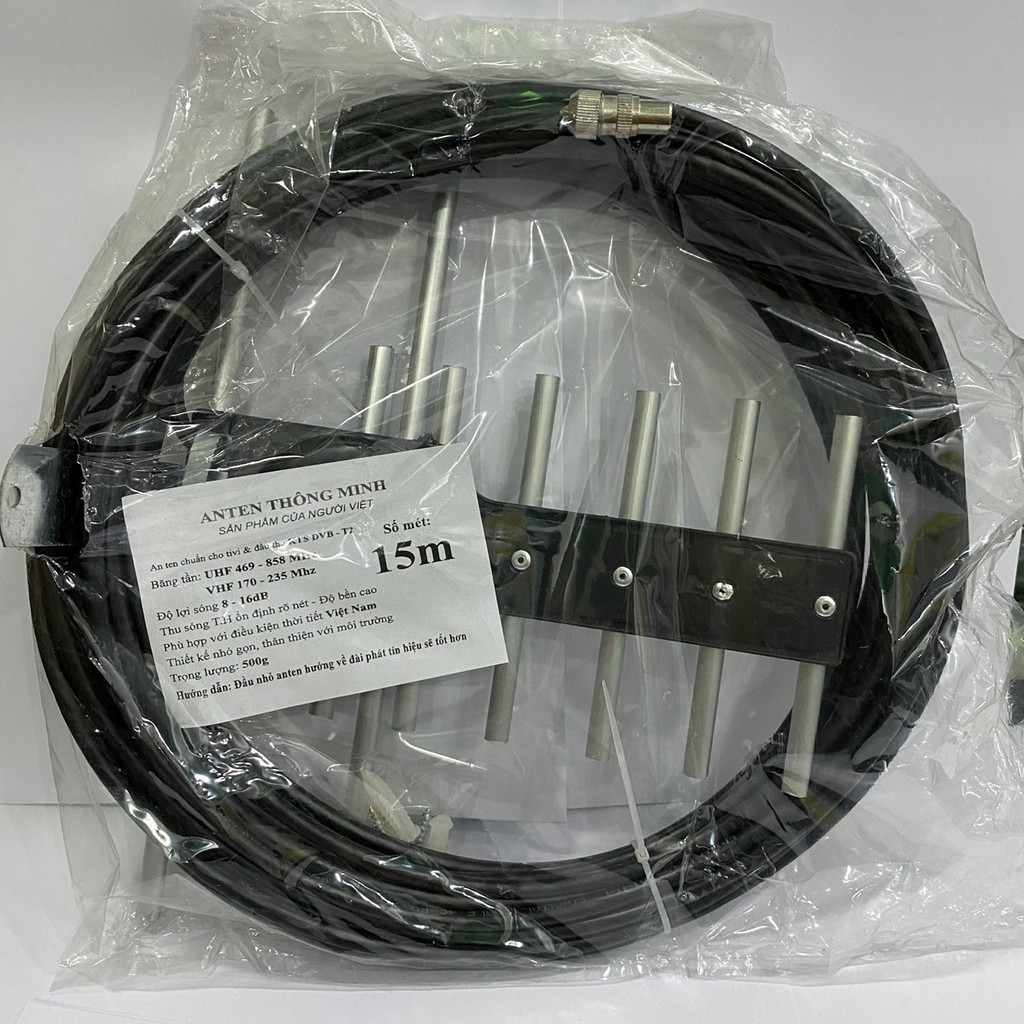 ĂNG TEN TIVI THU SÓNG DVB T2 KÈM DÂY 15M- LOẠI TỐT
