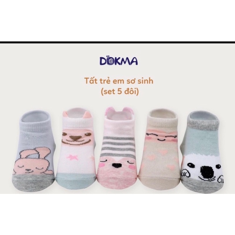 Sét 5 đôi tất Dokma cho bé trai / gái (1-3y)